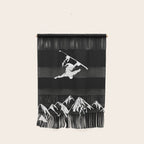 Rocky Mountain Snowboarder Catching Air Wall Hanging Gallery Image 1