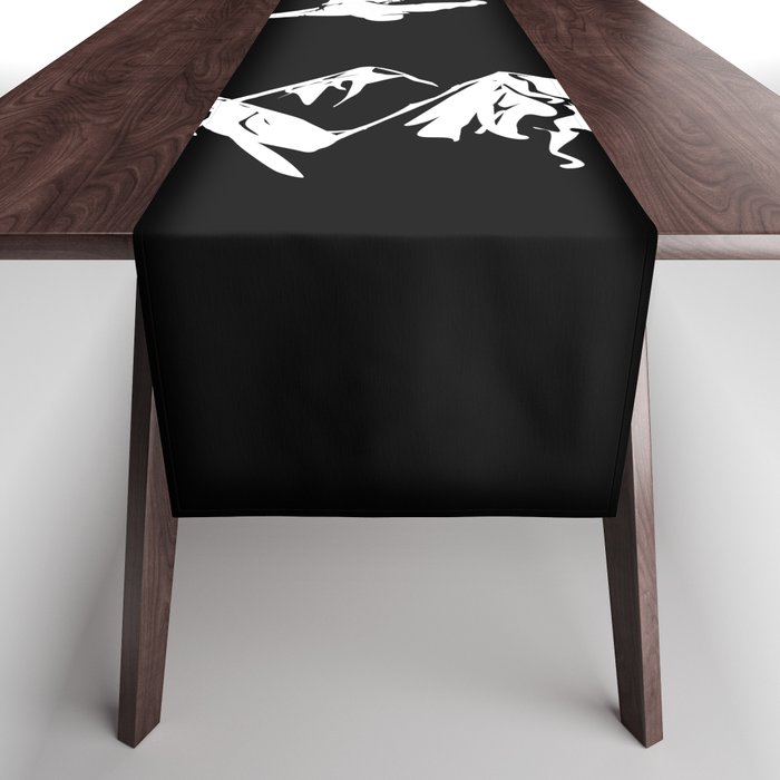 Rocky Mountain Snowboarder Catching Air Table Runner Gallery Image 1