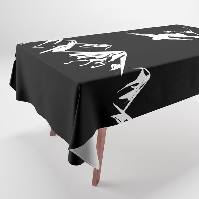 Rocky Mountain Snowboarder Catching Air Tablecloth Gallery Image 1