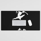 Rocky Mountain Snowboarder Catching Air Desk Mat Gallery Image 1