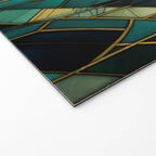 Gatsby Inspired Dark Green Gold Art Deco Pattern Welcome Mat Gallery Image 2