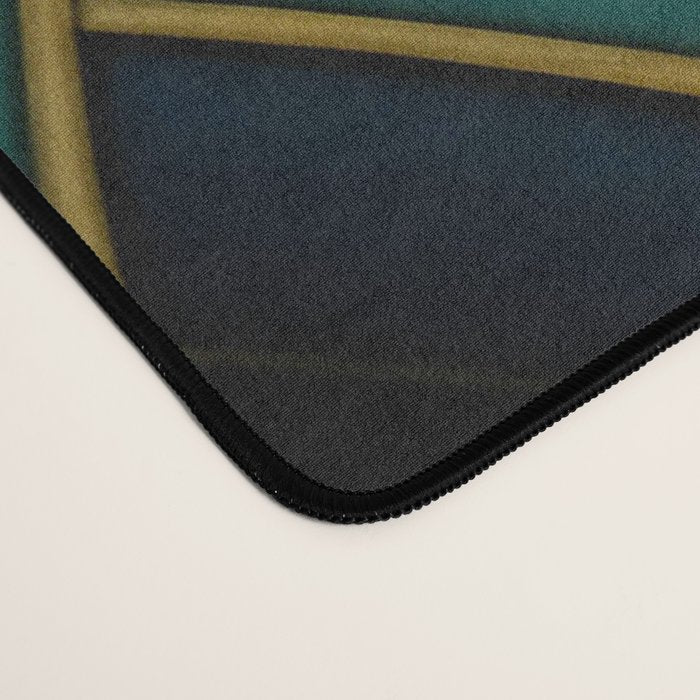 Gatsby Inspired Dark Green Gold Art Deco Pattern Desk Mat Gallery Image 4