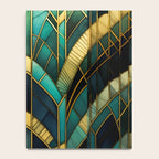 Gatsby Inspired Dark Green Gold Art Deco Pattern Notebook Gallery Image 4