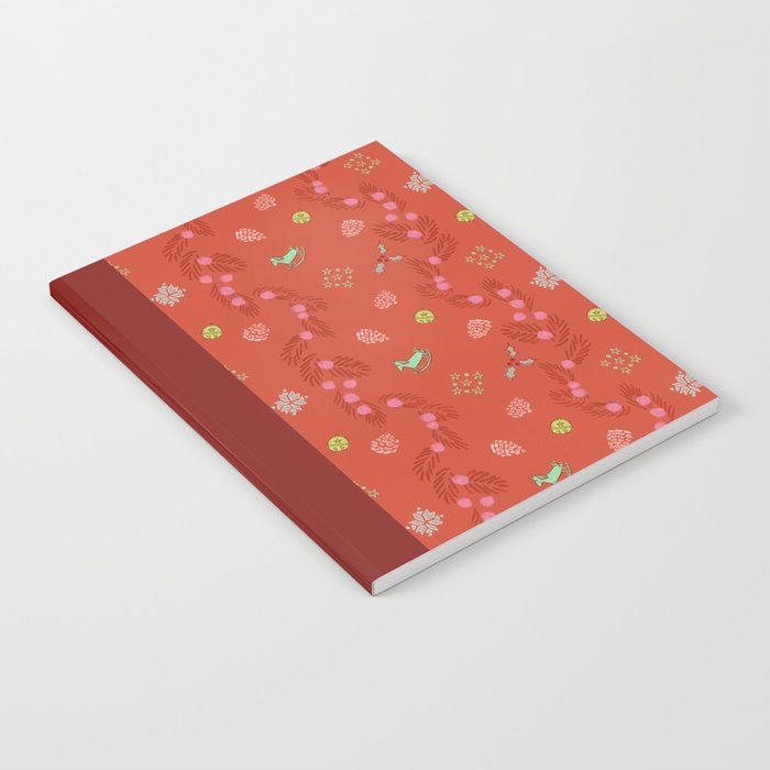 Whimsical Tiny Toys & Pine Branches in Red Notebook Gallery Image 2