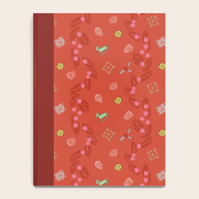 Whimsical Tiny Toys & Pine Branches in Red Notebook Gallery Image 4