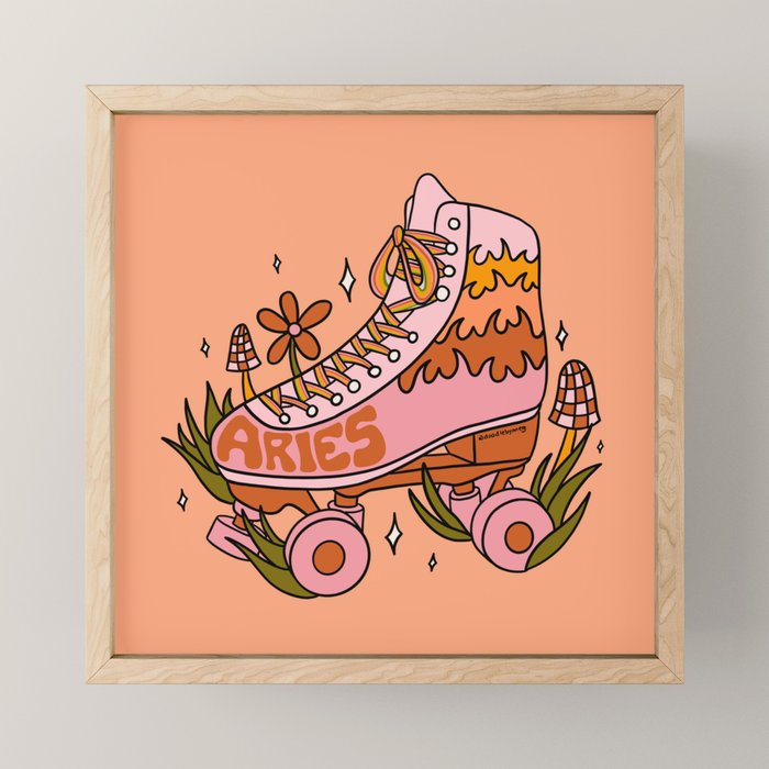 Aries Roller Skate Mini Art Print Gallery Image 1
