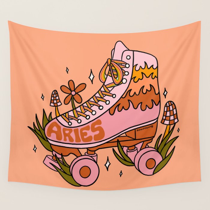 Aries Roller Skate Wall Tapestry Gallery Image 4