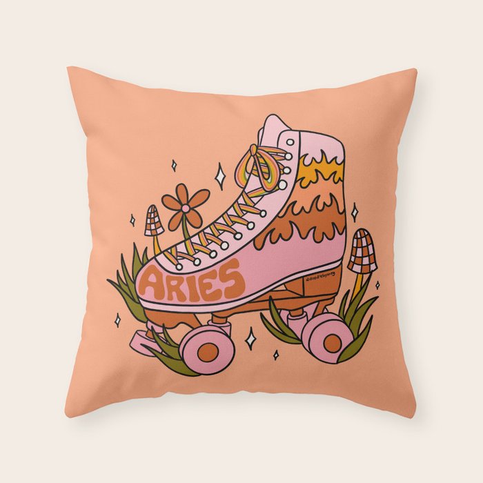 Aries Roller Skate Throw Pillow Gallery Image 6