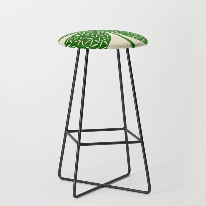 Abstract W-good luck.green Stool Gallery Image 1
