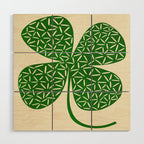 Abstract W-good luck.green Wood Wall Art Gallery Image 1