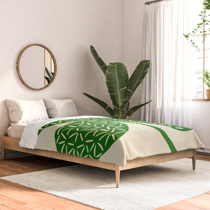 Abstract W-good luck.green Comforter Gallery Image 2
