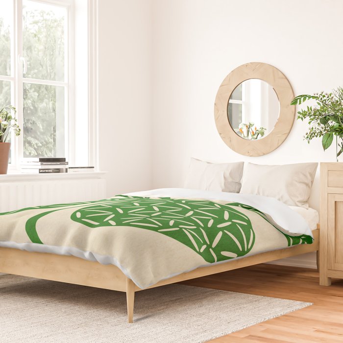 Abstract W-good luck.green Duvet Cover Gallery Image 2