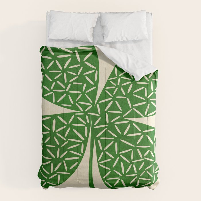 Abstract W-good luck.green Comforter Gallery Image 1