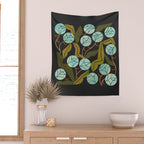 Pale Blue Roses Wall Tapestry Gallery Image 2