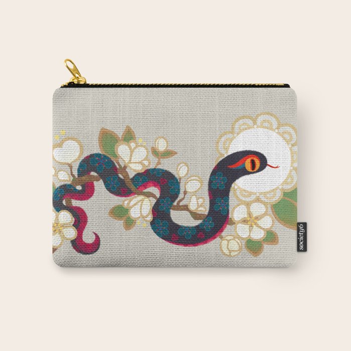 Snake and flowers 2 Carry All Pouch Gallery Image 1
