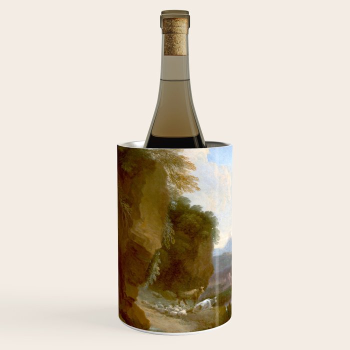 Landscape with Distant Mountains by Adriaen Van Diest Landscape Oil Painting Wine Chiller Gallery Image 2