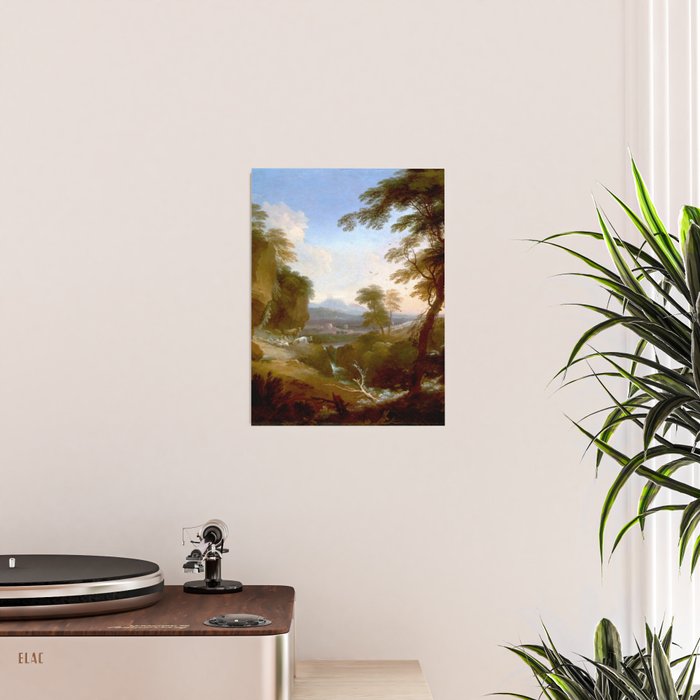 Landscape with Distant Mountains by Adriaen Van Diest Landscape Oil Painting Poster Gallery Image 2