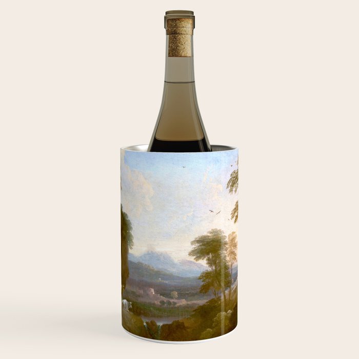Landscape with Distant Mountains by Adriaen Van Diest Landscape Oil Painting Wine Chiller Gallery Image 1