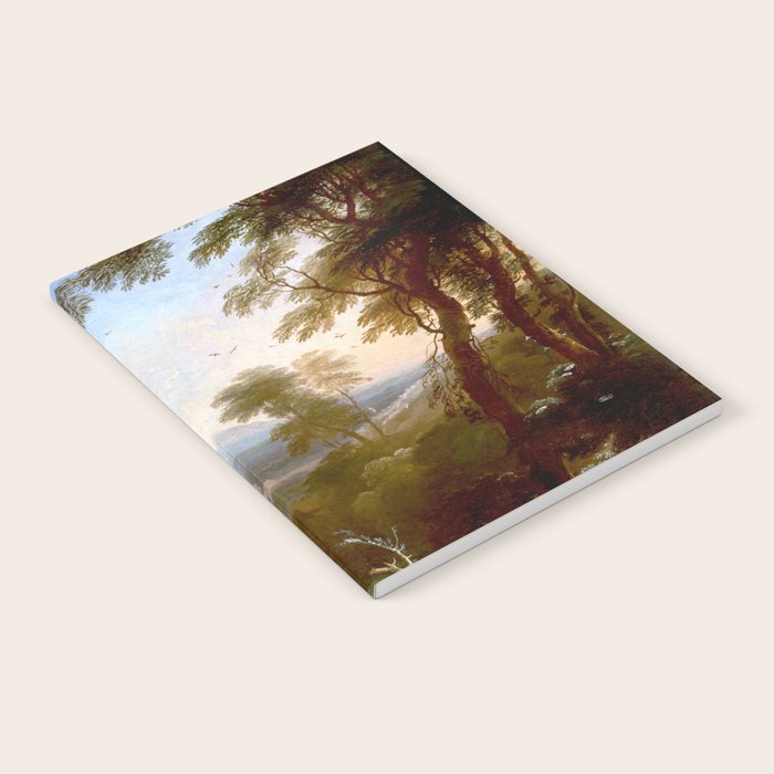 Landscape with Distant Mountains by Adriaen Van Diest Landscape Oil Painting Notebook Gallery Image 2