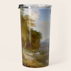 Landscape with Distant Mountains by Adriaen Van Diest Landscape Oil Painting Travel Mug Gallery Image 3