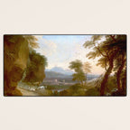 Landscape with Distant Mountains by Adriaen Van Diest Landscape Oil Painting Desk Mat Gallery Image 3