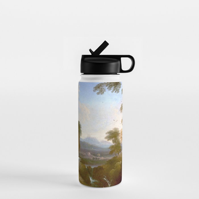 Landscape with Distant Mountains by Adriaen Van Diest Landscape Oil Painting Water Bottle Gallery Image 1
