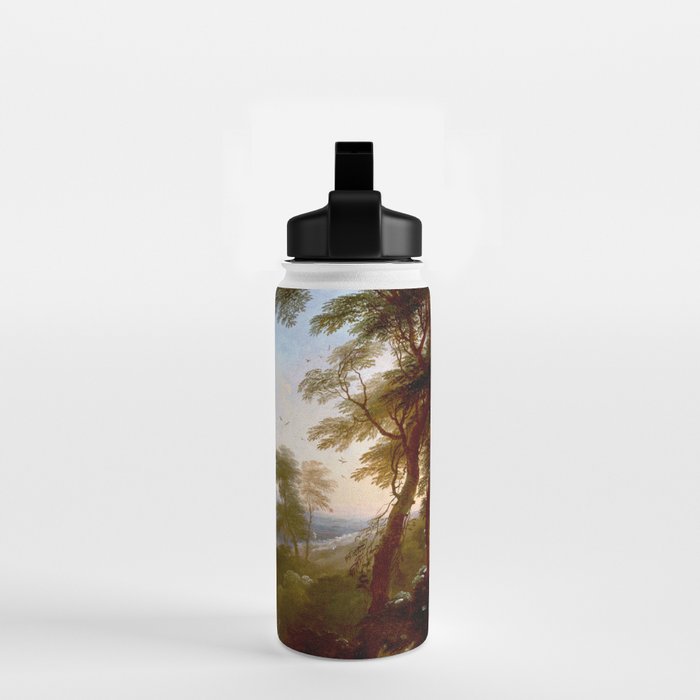 Landscape with Distant Mountains by Adriaen Van Diest Landscape Oil Painting Water Bottle Gallery Image 2