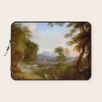 Landscape with Distant Mountains by Adriaen Van Diest Landscape Oil Painting Laptop Sleeve Gallery Image 1