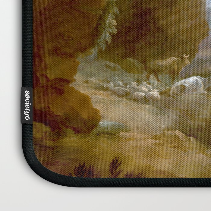 Landscape with Distant Mountains by Adriaen Van Diest Landscape Oil Painting Laptop Sleeve Gallery Image 3