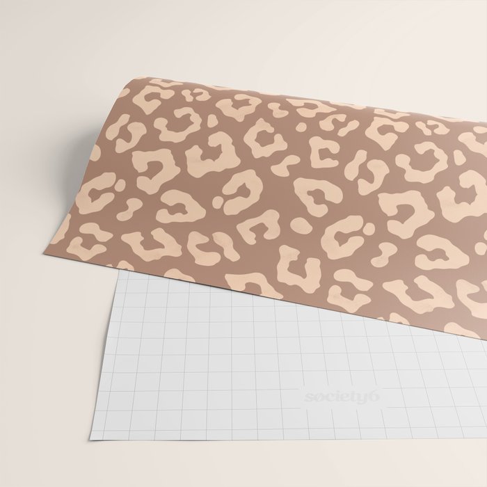 Leopard Print In Clay Brown Wrapping Paper Gallery Image 2