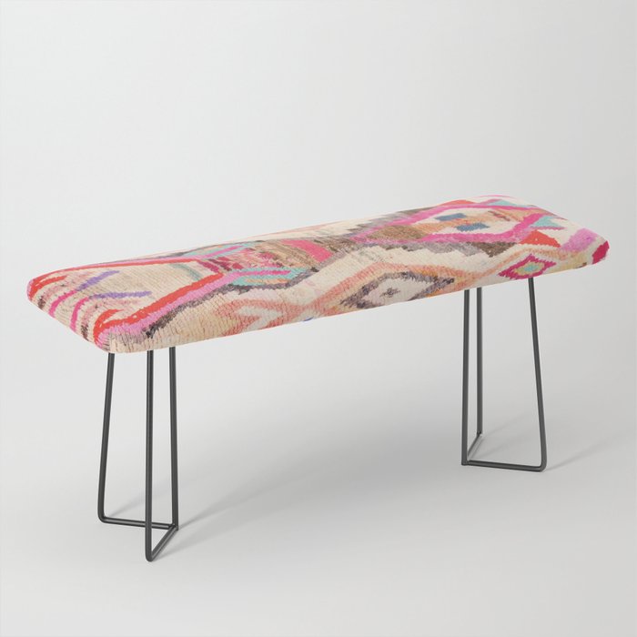 Traditional Vintage Moroccan Berber Design Bench Gallery Image 1