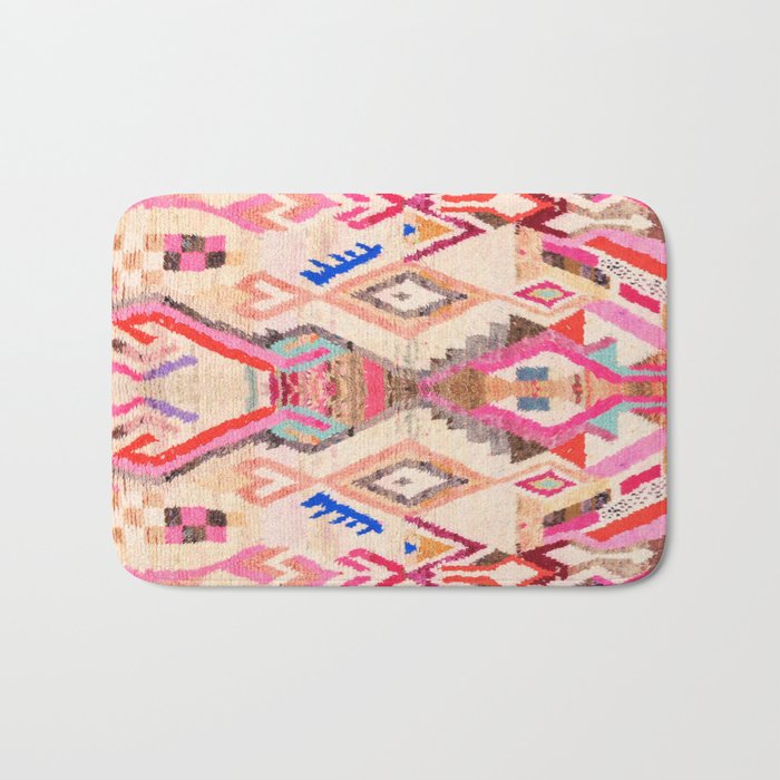 Traditional Vintage Moroccan Berber Design Bath Mat Gallery Image 1