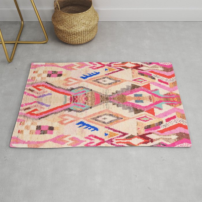 Traditional Vintage Moroccan Berber Design Rug Gallery Image 1