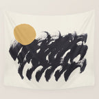 Abstract Paint Sun Wave Wall Tapestry Gallery Image 4