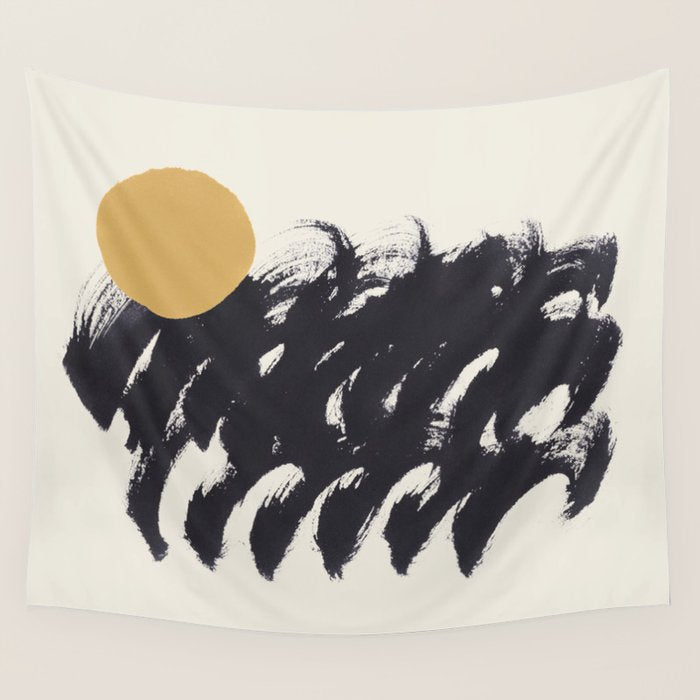 Abstract Paint Sun Wave Wall Tapestry Gallery Image 4