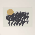 Abstract Paint Sun Wave Welcome Mat Gallery Image 1