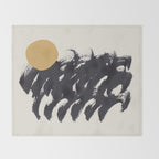 Abstract Paint Sun Wave Throw Blanket Gallery Image 2