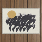 Abstract Paint Sun Wave Outdoor Rug Gallery Image 1