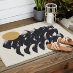 Abstract Paint Sun Wave Outdoor Rug Gallery Image 2