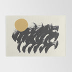 Abstract Paint Sun Wave Rug Gallery Image 2