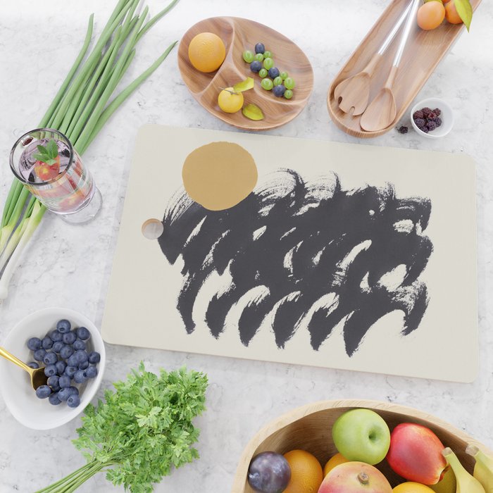 Abstract Paint Sun Wave Cutting Board Gallery Image 2