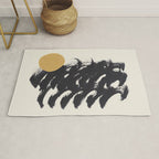 Abstract Paint Sun Wave Rug Gallery Image 1