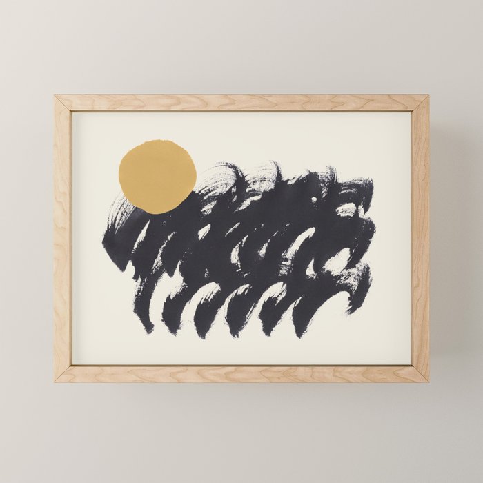Abstract Paint Sun Wave Mini Art Print Gallery Image 1