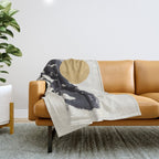 Abstract Paint Sun Wave Throw Blanket Gallery Image 1
