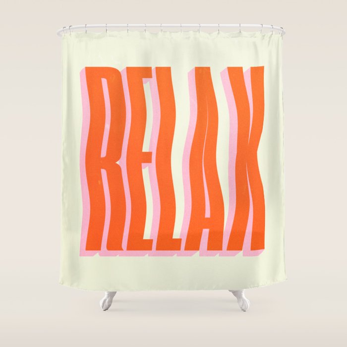 Relax: Wavy Edition Shower Curtain Gallery Image 1
