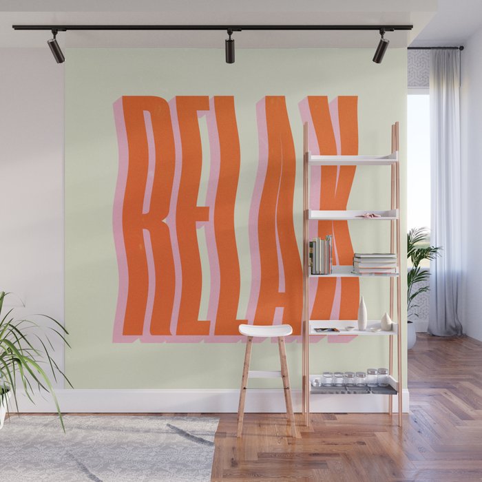 Relax: Wavy Edition Wall Mural Gallery Image 1