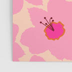 Orange And Pink Retro Floral Poster Gallery Image 3