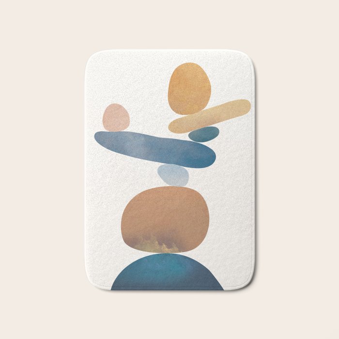 Balancing Stones 28 Bath Mat Gallery Image 1