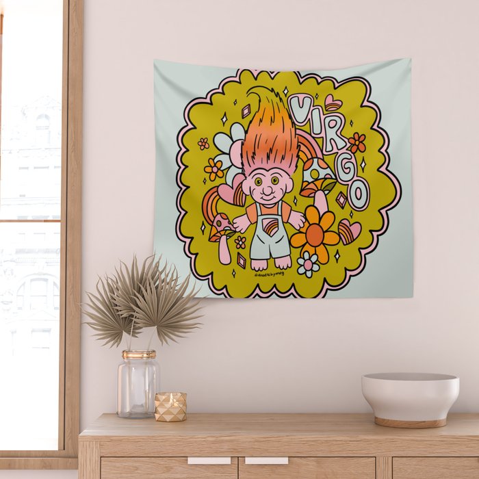 Virgo Troll Wall Tapestry Gallery Image 2