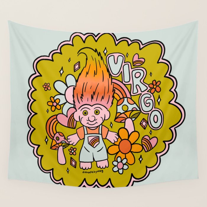 Virgo Troll Wall Tapestry Gallery Image 1